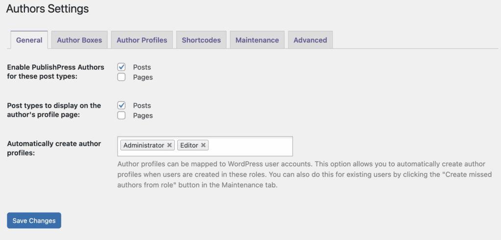 Automatically create author profiles