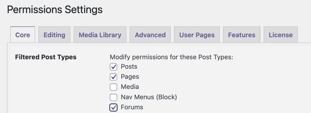bbPress Forums checkbox