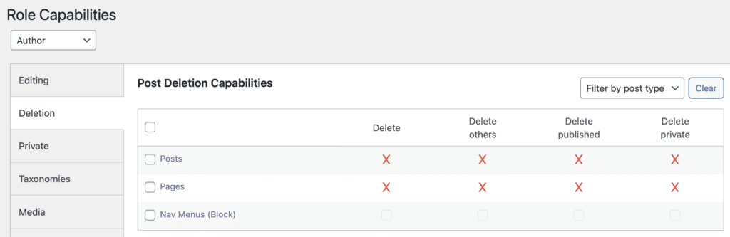 Which users can access Posts in the Trash status