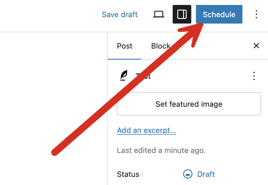 Scheduled button in WordPress