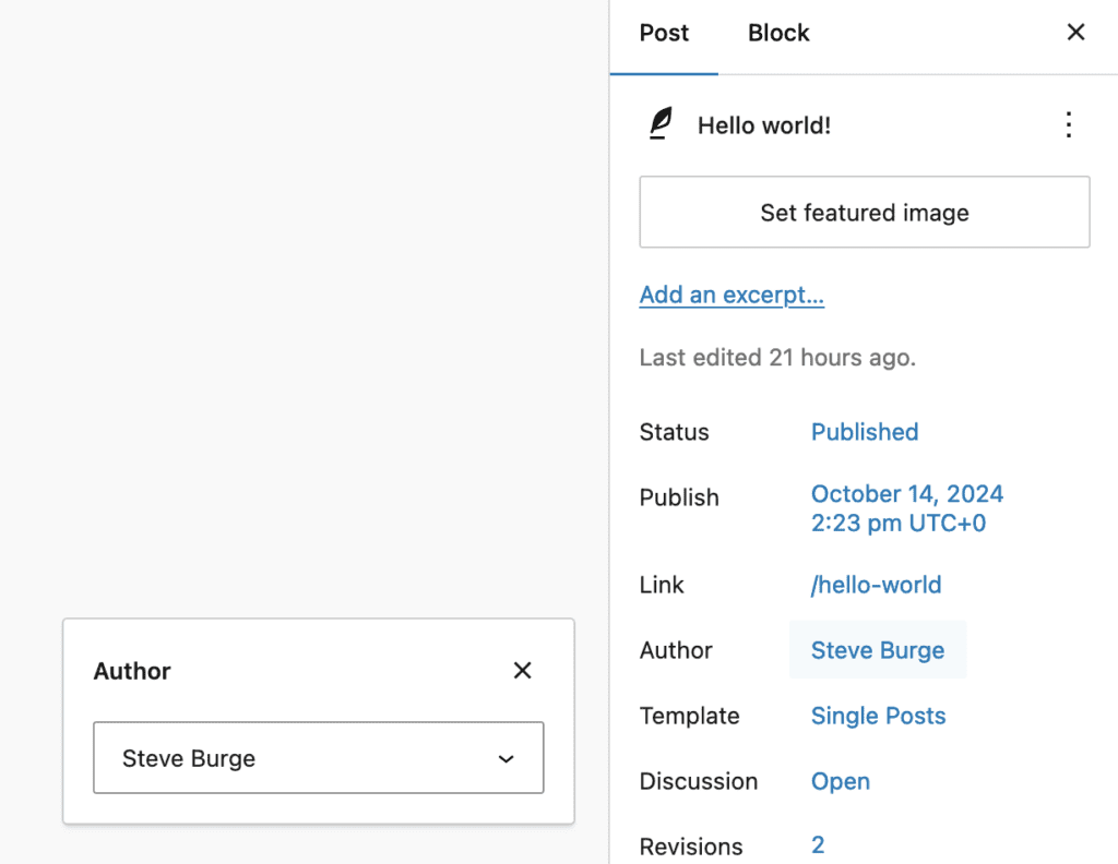 Authors dropdown in WordPress