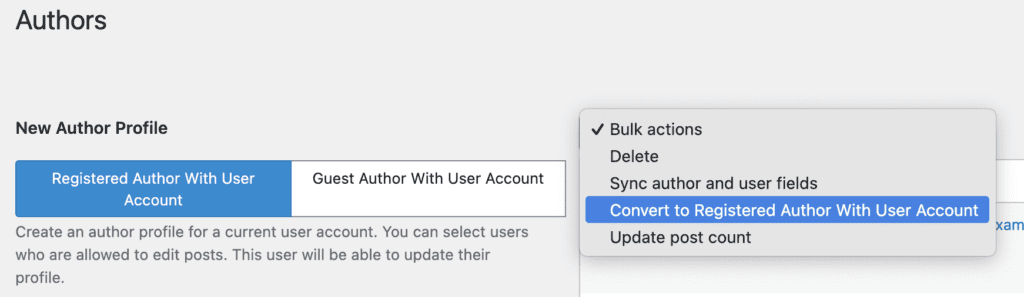 Convert to Registered Author