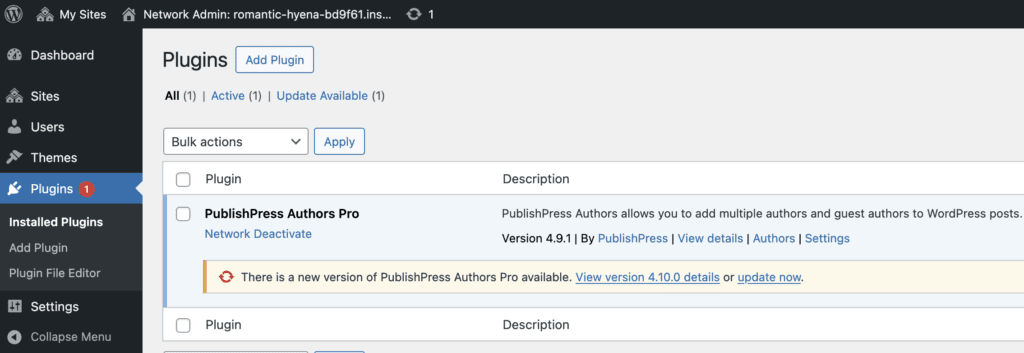 Multisite license key