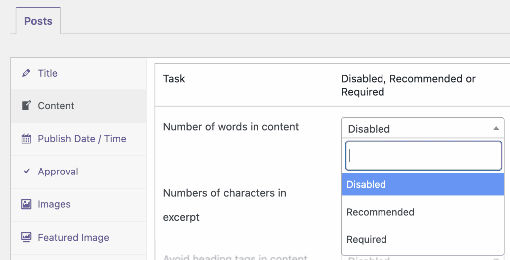 Disable, Recommended or Required