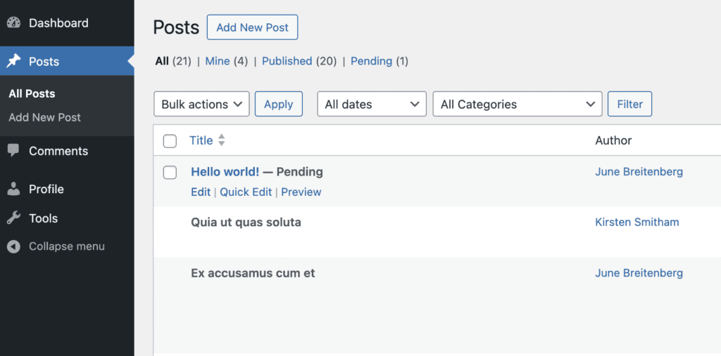 Pending post edit for subscribers