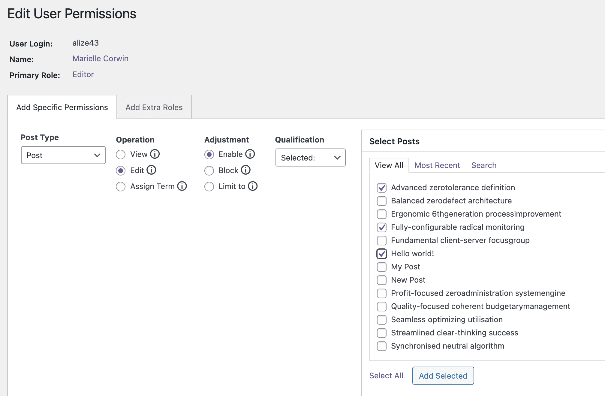 How to Customize Permissions for One WordPress User - PublishPress