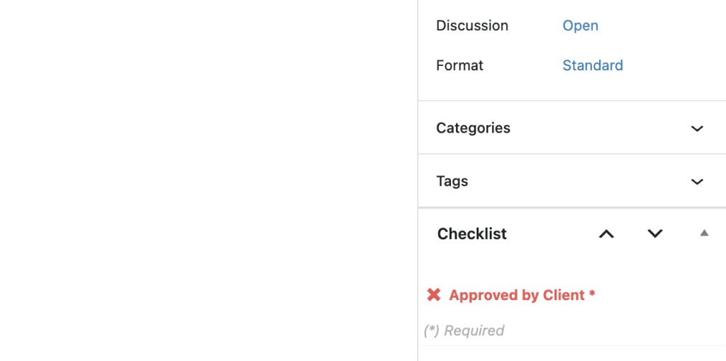 Not approved by client