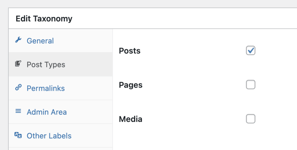 TaxoPress post type settings