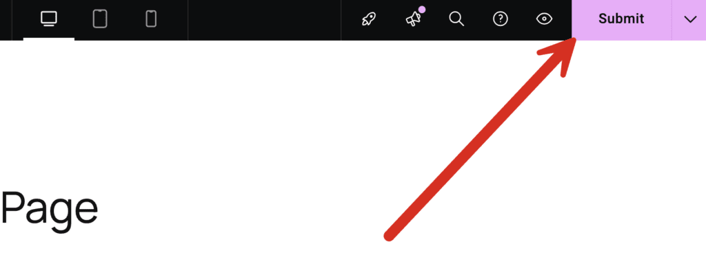 Submit button for Elementor revisions