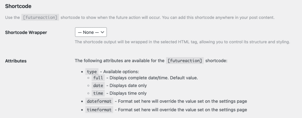 PublishPress Future shortcode