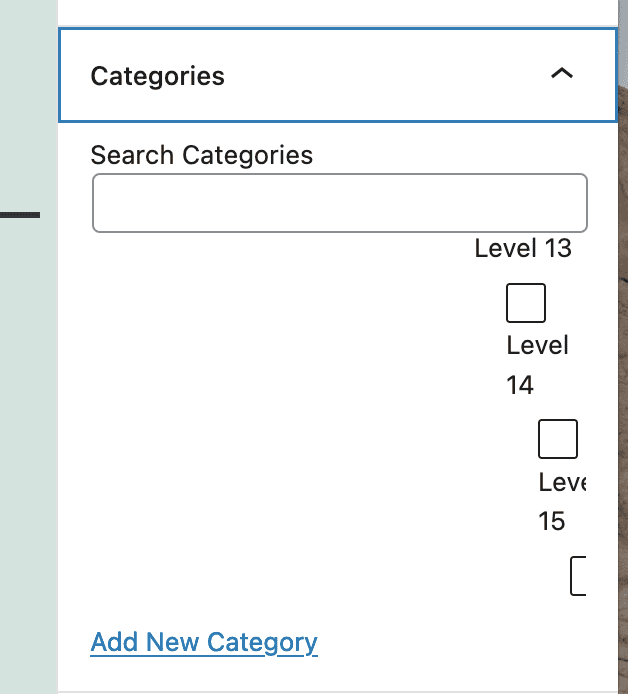 Metabox for WordPress sub-categories
