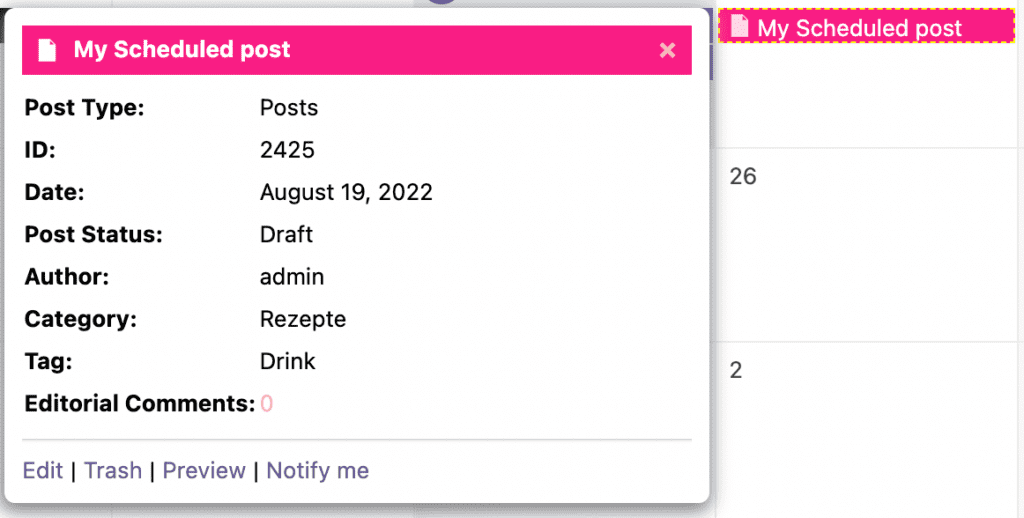 PublishPress Calendar