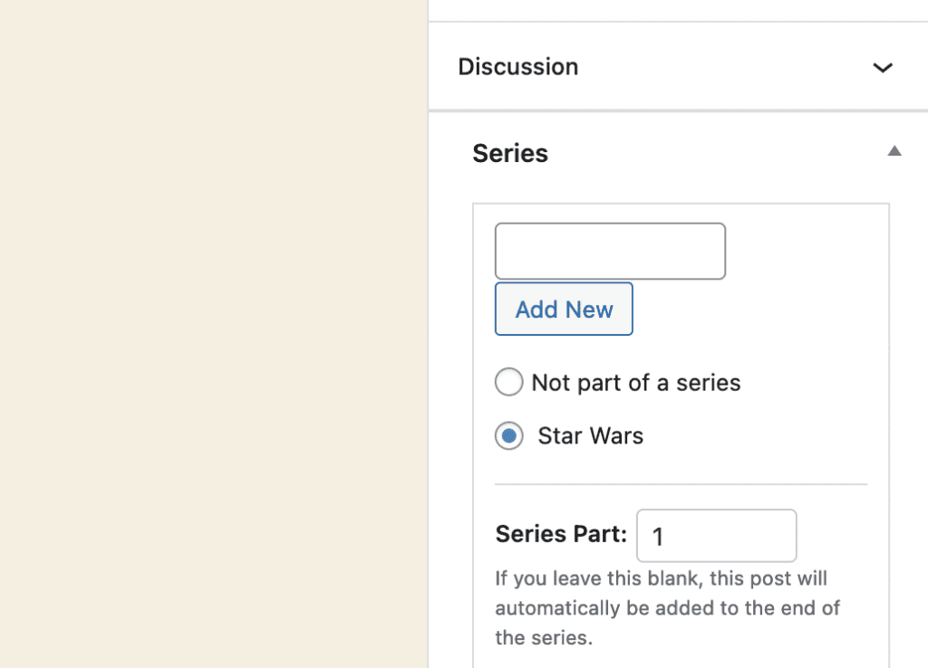 Mange Series in WordPress