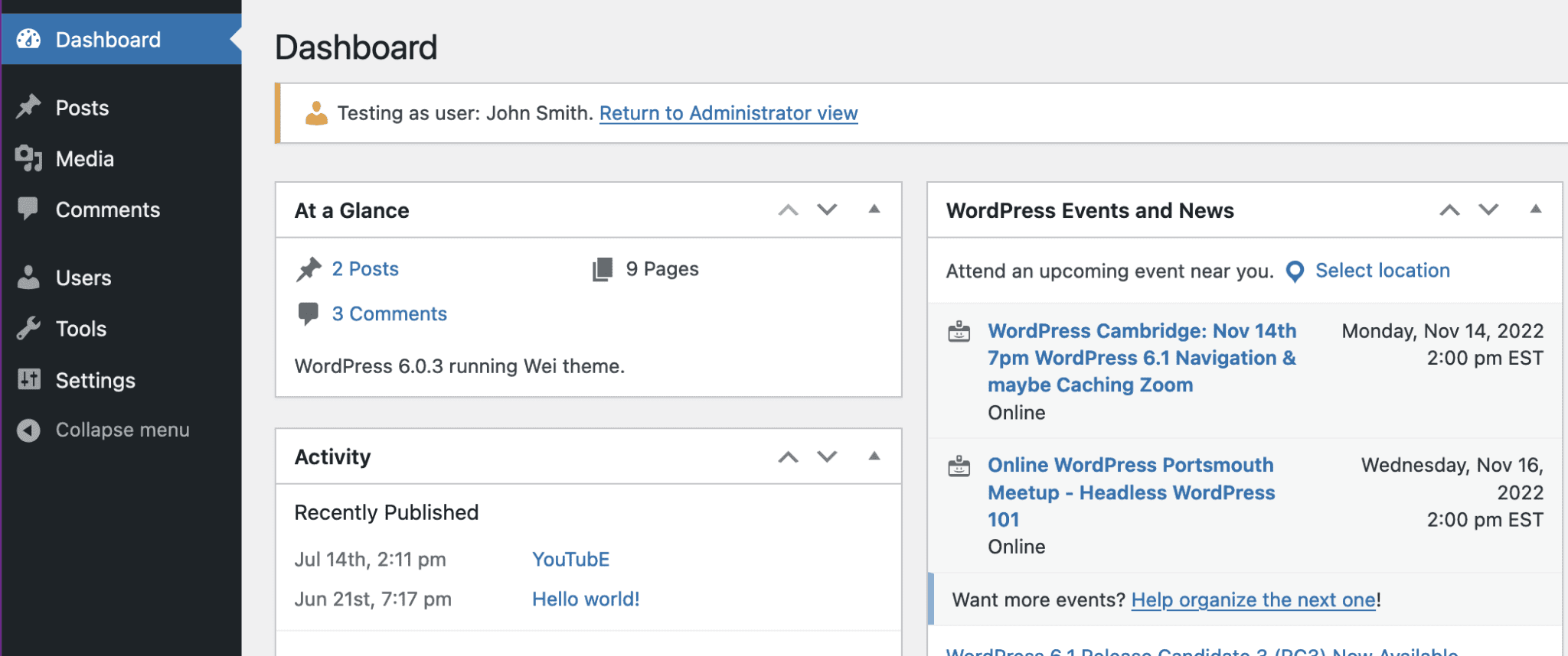 User Switching in WordPress and Testing User Accounts - PublishPress
