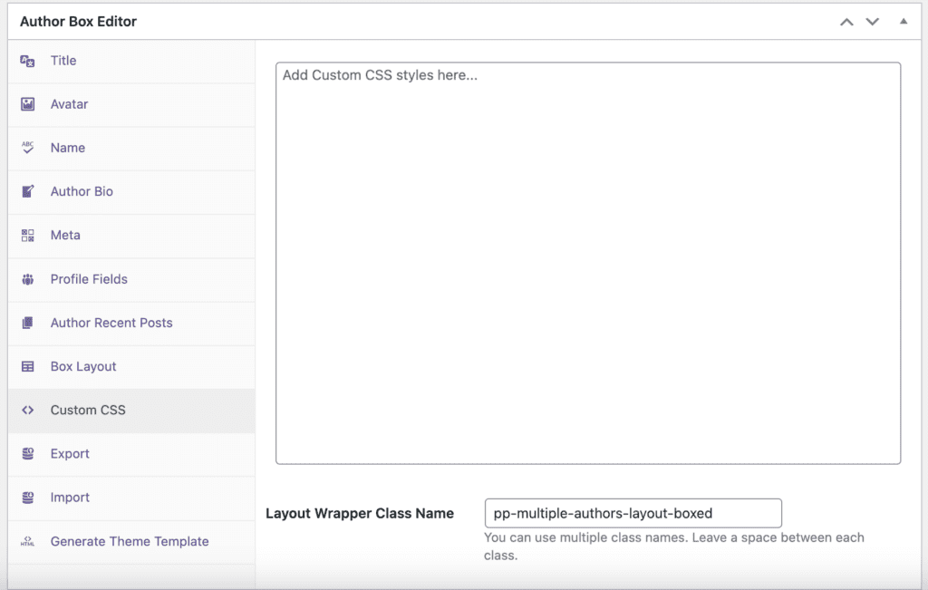 PublishPress Authors settings