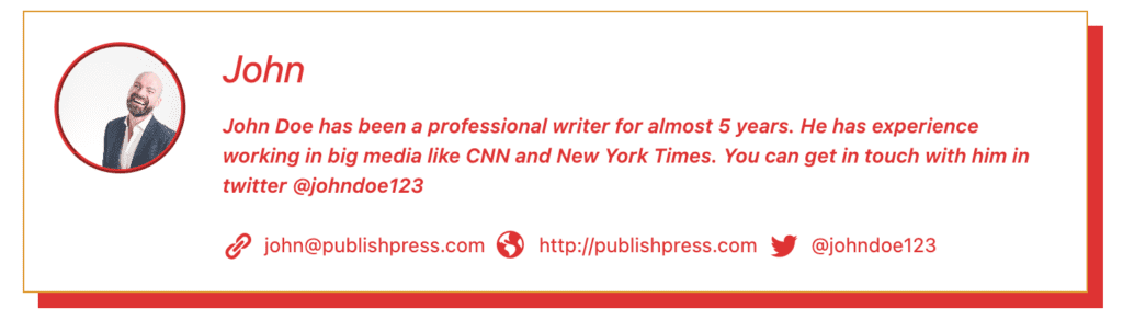 author box with PublishPress Authors