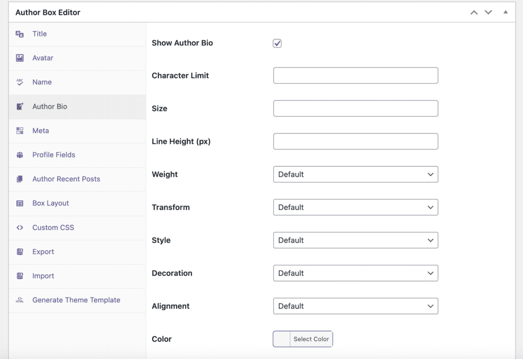 PublishPress Authors settings