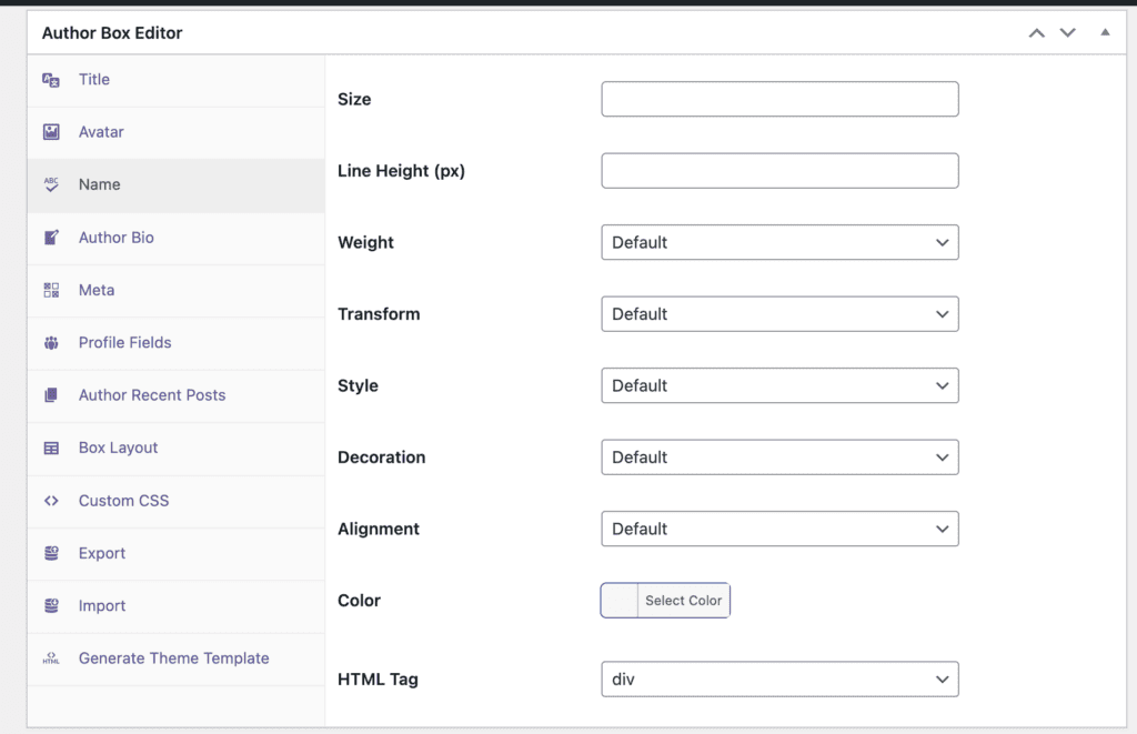 PublishPress Authors settings