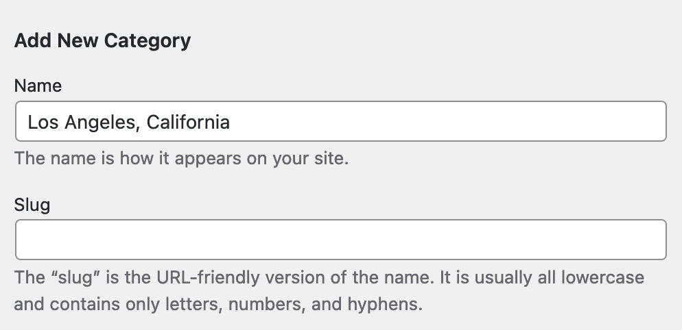 Commas in WordPress terms