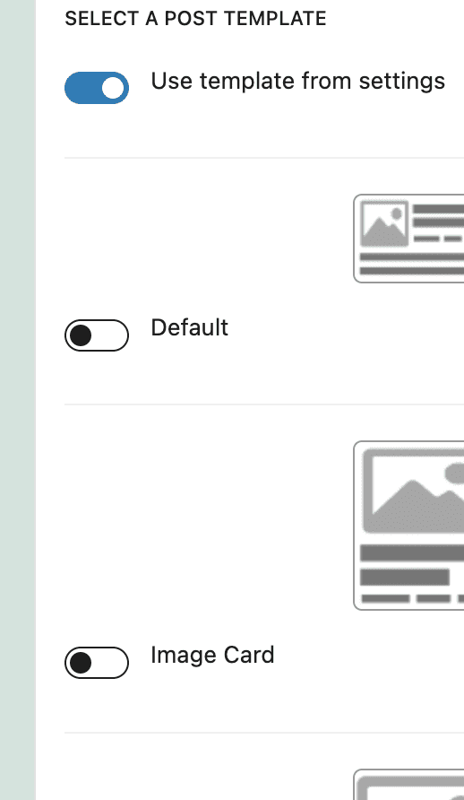 Templates for Post List block