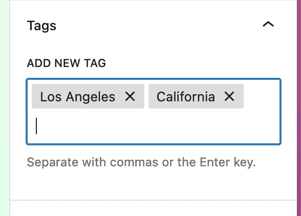 Commas in WordPress tags