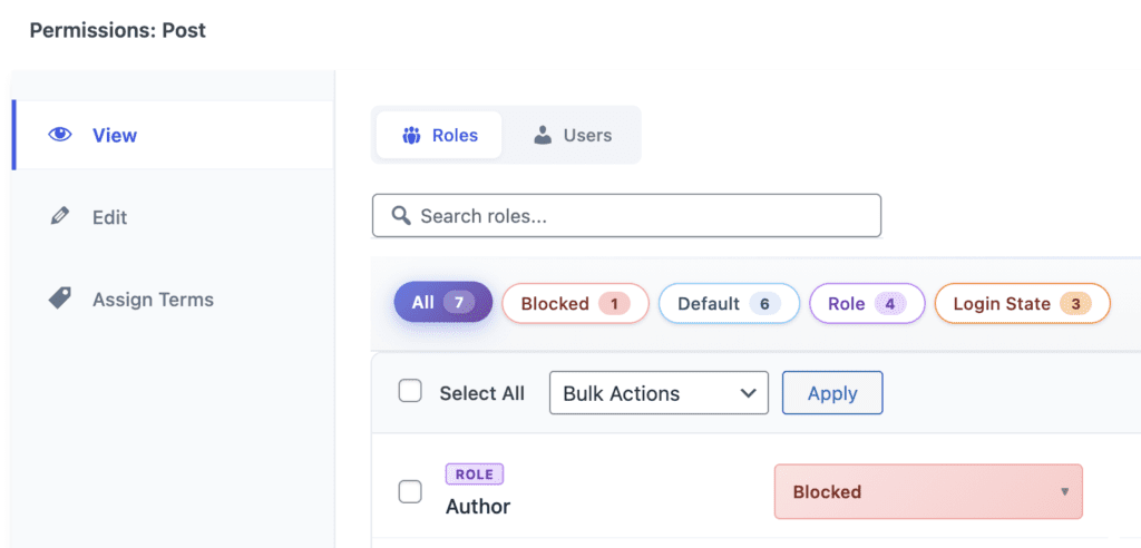 Author role is blocked