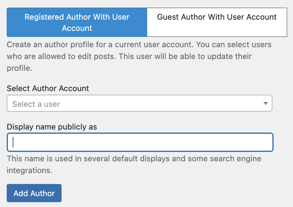 Types of user account