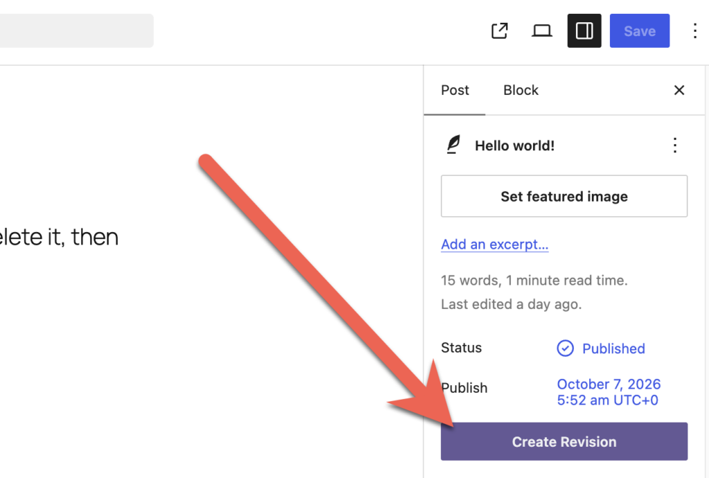 Create new revision of your content