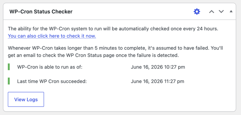Cron is working correctly
