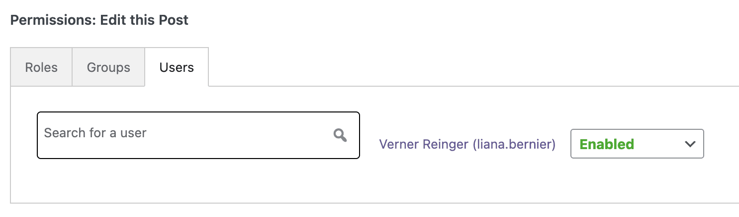 Edit post for single user
