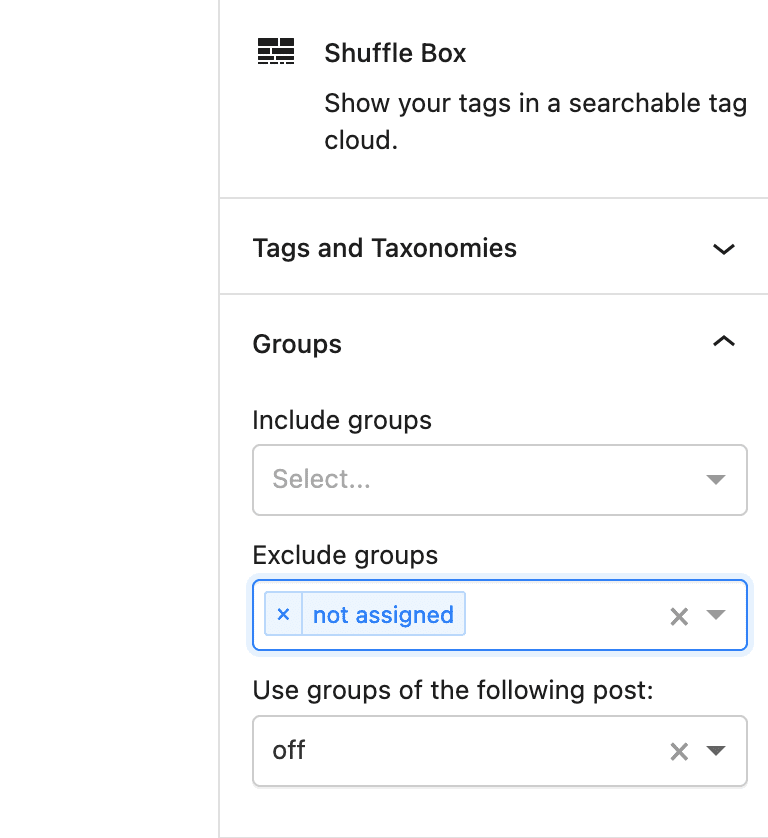 Remove the not assigned group