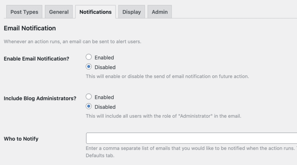 Future Action Notifications