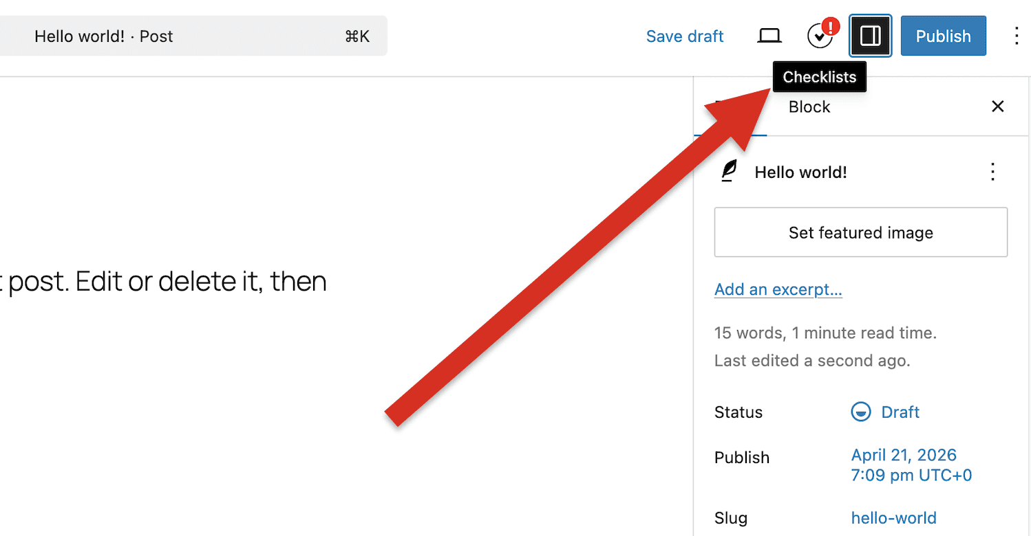 New checklists icon