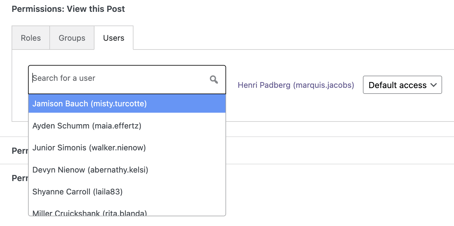 View this post metabox for users