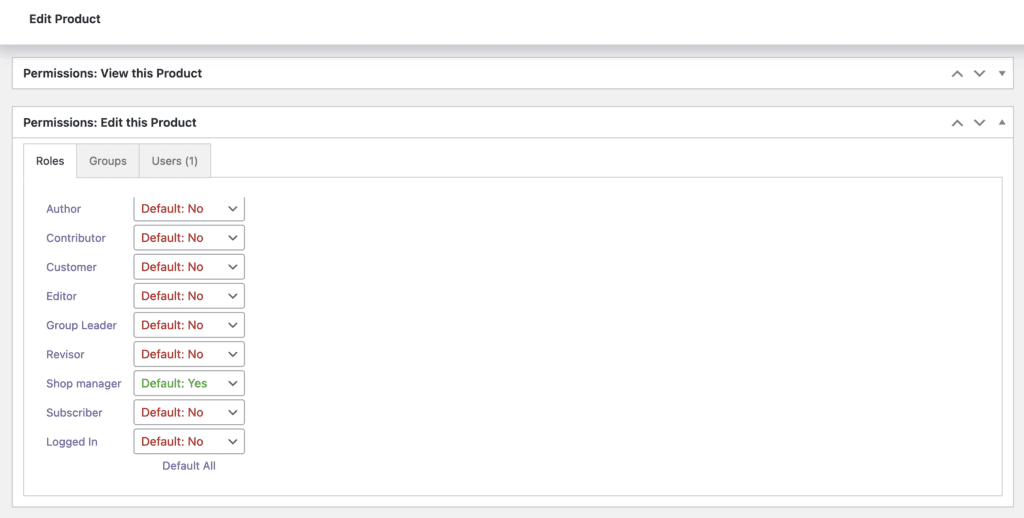 WooCommerce product editing