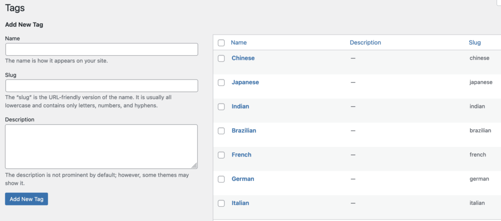 Multiple tags in WordPress