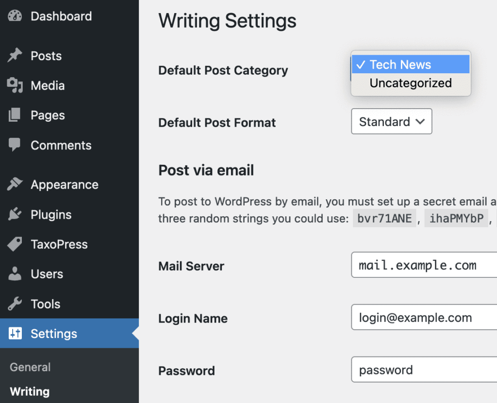 Default Post Category in WordPress