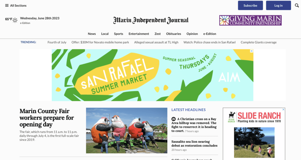 MediaNews Group websites