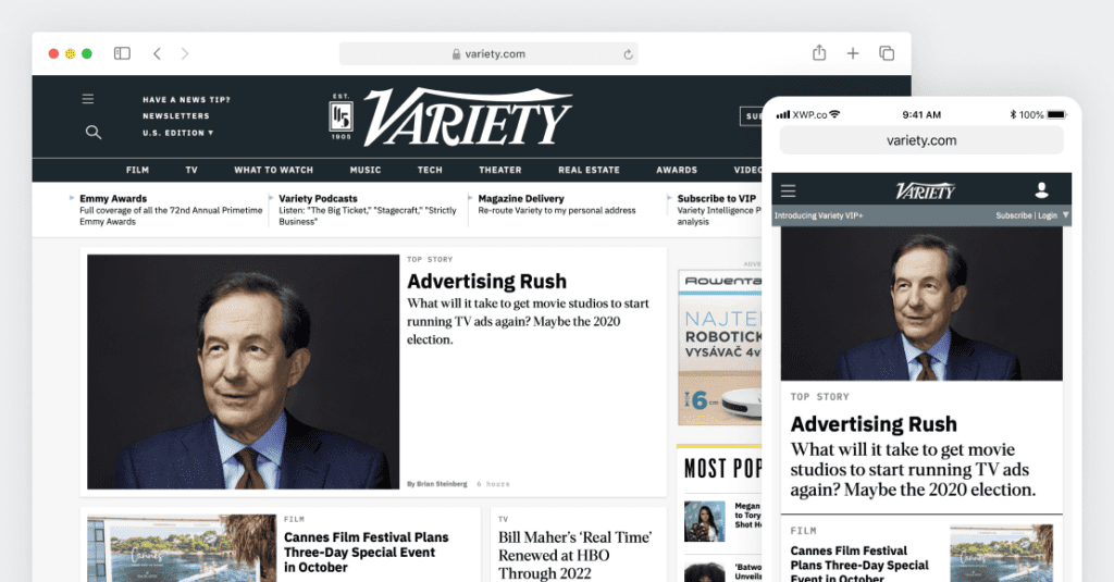 Variety.com on WordPress