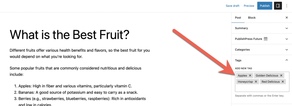 PublishPress Taxonomies automatically adds multiple Linked Terms