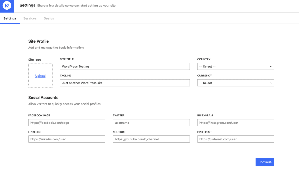 Newspack welcome screen