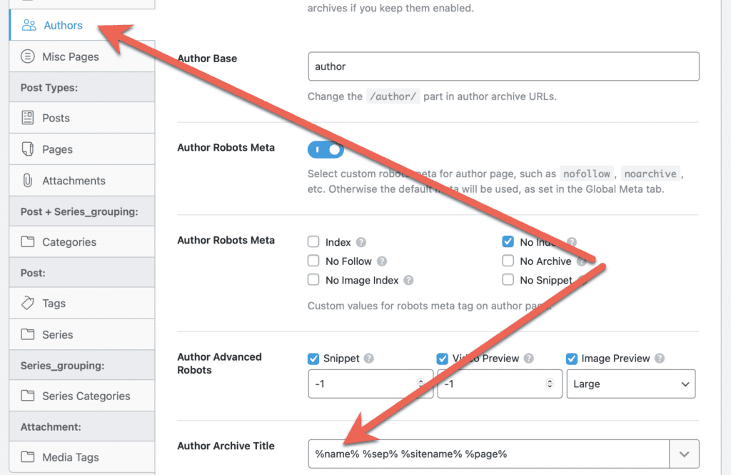 Rank Math SEO author profile meta