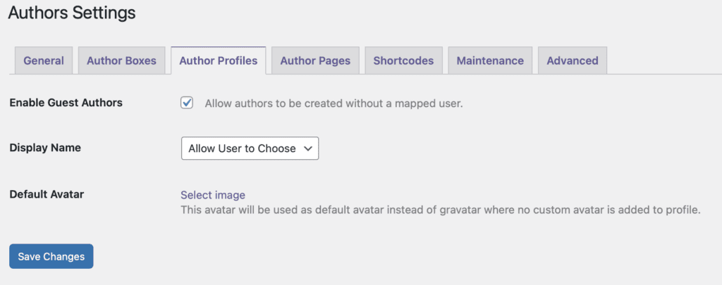 Choose a default avatar