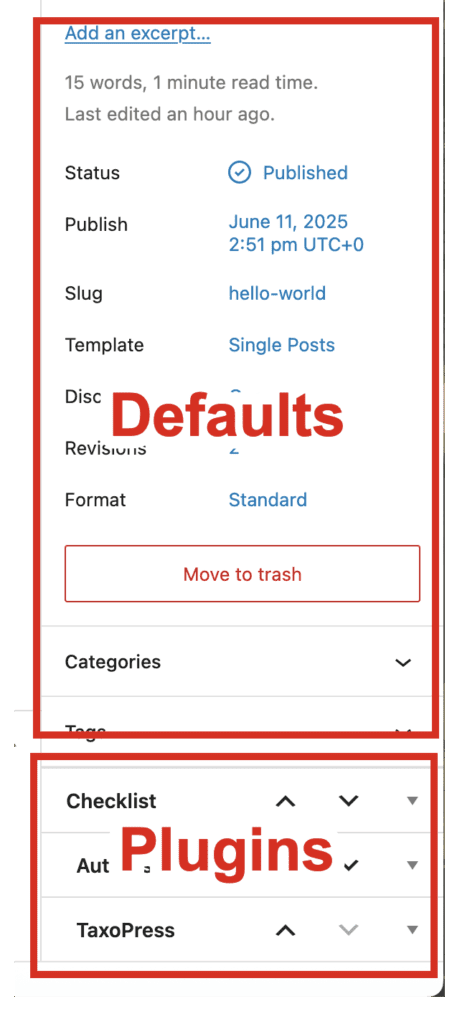 Metabox plugins and defaults