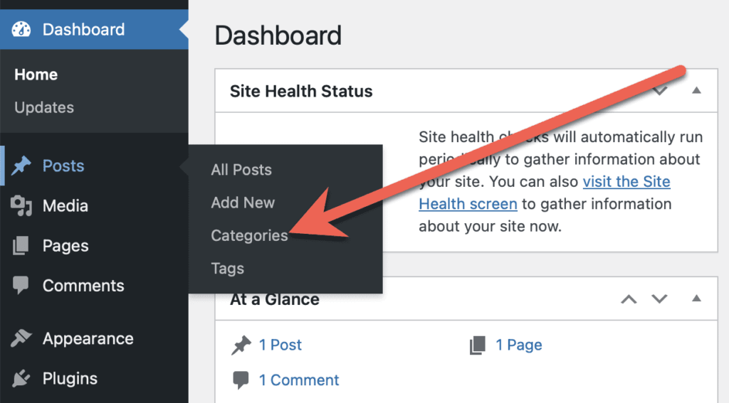 How to add Categories in WordPress