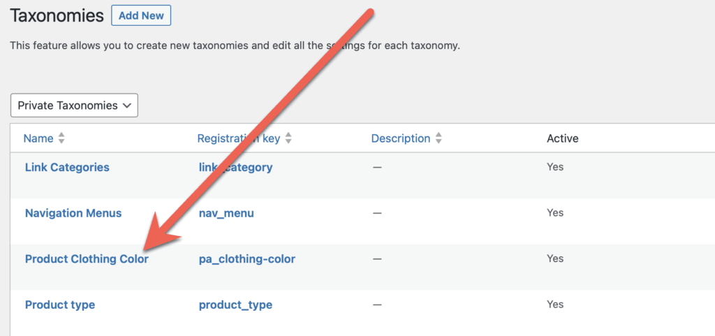 Editing a Private Taxonomy in WordPress