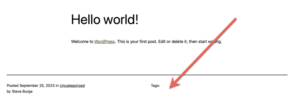 Tags taxonomy is now private in WordPress