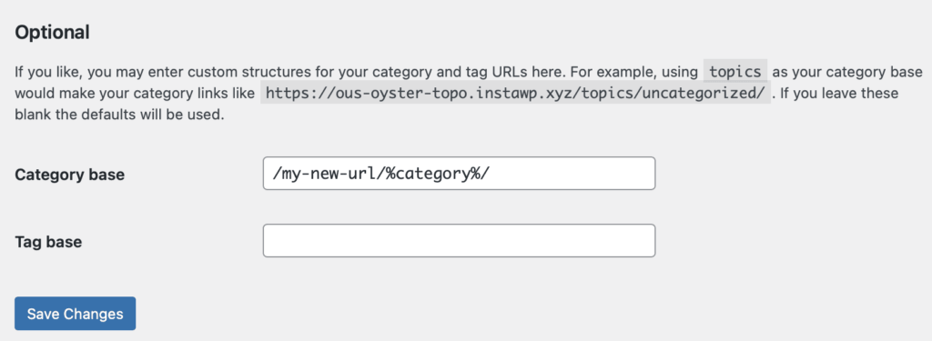 Permalinks for Categories in WordPress