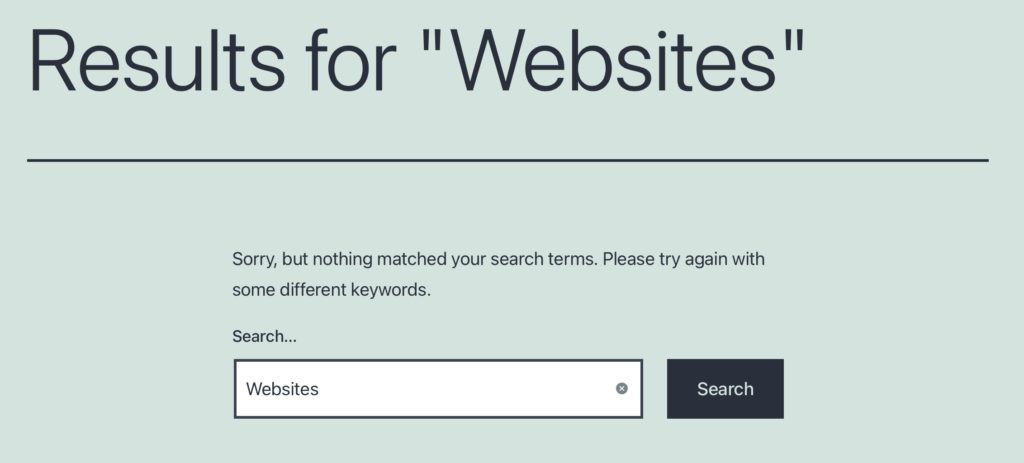 No results for Categories or Tags in WordPress search results