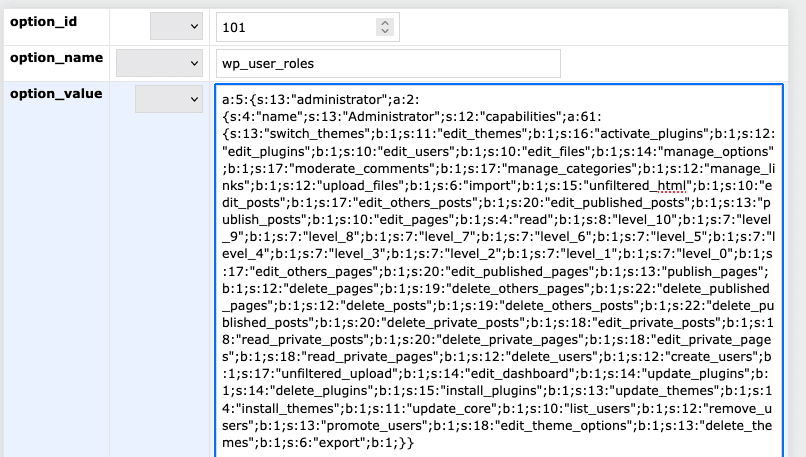 WordPress core user permissions